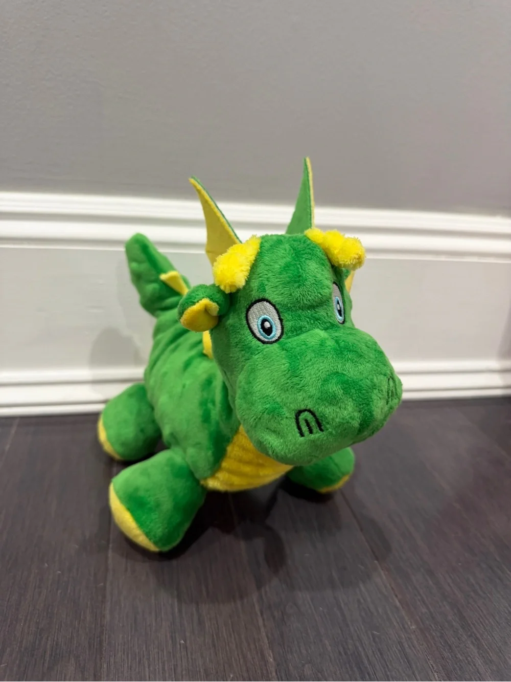 NWOT Green & Yellow Tough Dog Toy Plush Stuffed Animal